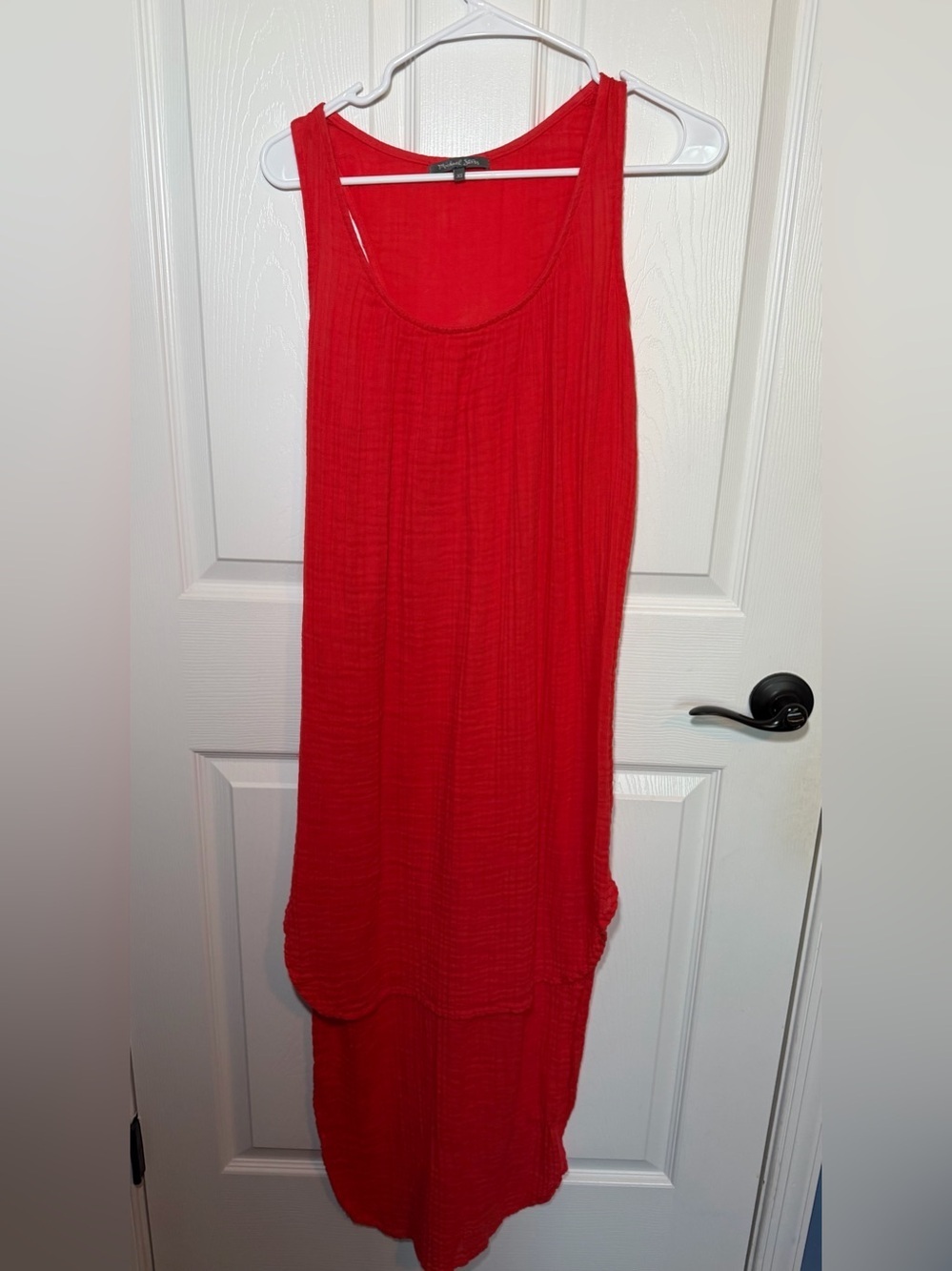 Michael Stars High-Low Razorback  Women's Cotton Red Dress XS